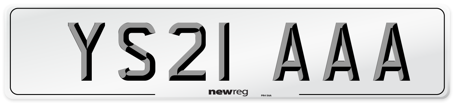 YS21 AAA Number Plate from New Reg